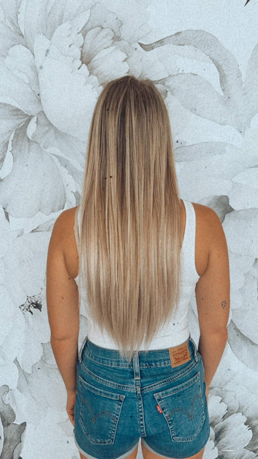 18" Sparkling Blonde Halo Hair Extensions