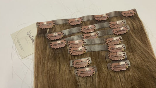 18" Walnut Clip-In Hair Extensions