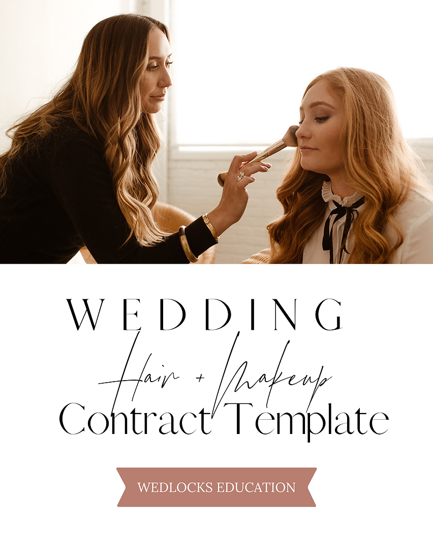 Wedding Hair + Makeup Service Contract Template