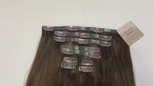 18" Almond Rocha Clip-In Hair Extensions