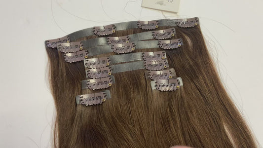 18" Chocolate Clip-In Hair Extensions