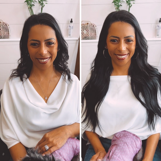 18" Natural Black Halo Hair Extensions