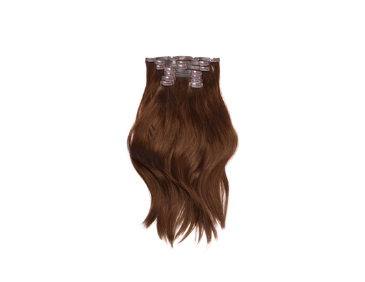 18" Chocolate Clip-In Hair Extensions
