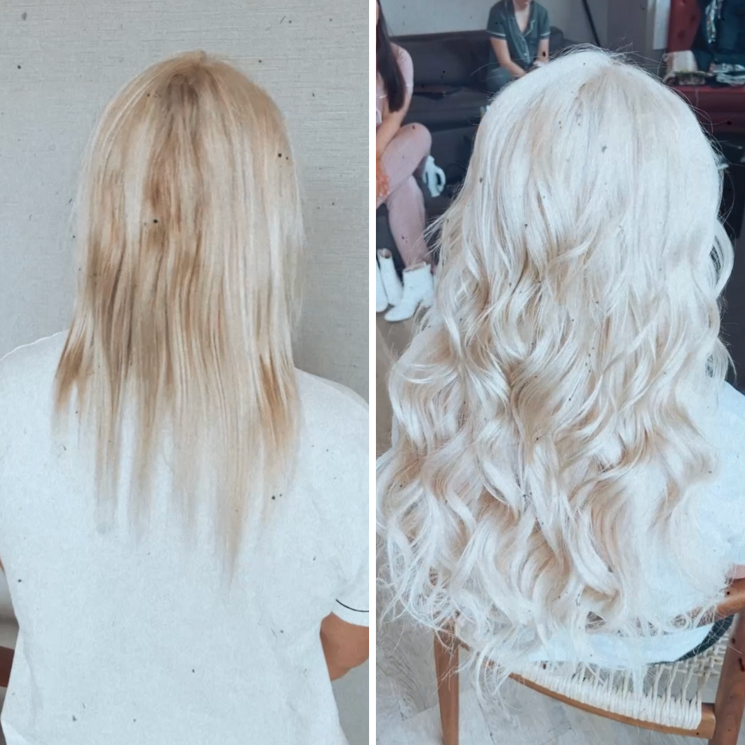 18" Platinum Blonde Halo Hair Extensions