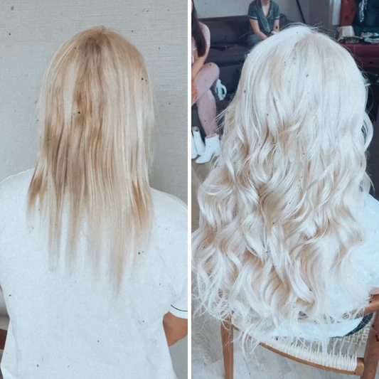 18" Platinum Blonde Halo Hair Extensions