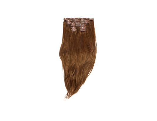18" Walnut Clip-In Hair Extensions