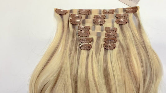 18" Vibrant Blonde Clip-In Hair Extensions
